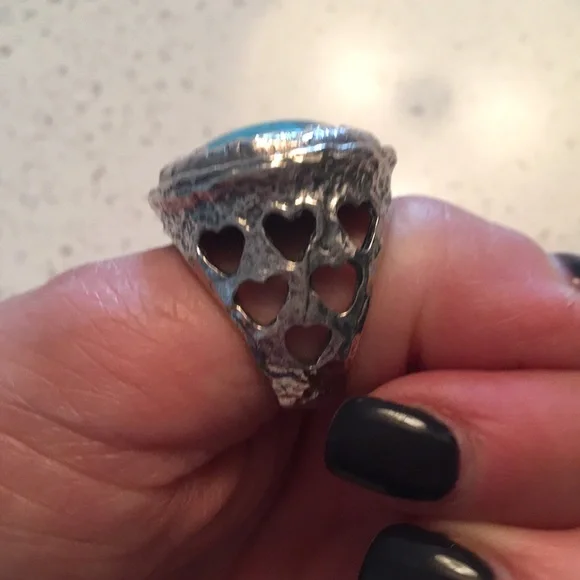 Turquoise chunky ring - Picture 2 of 3